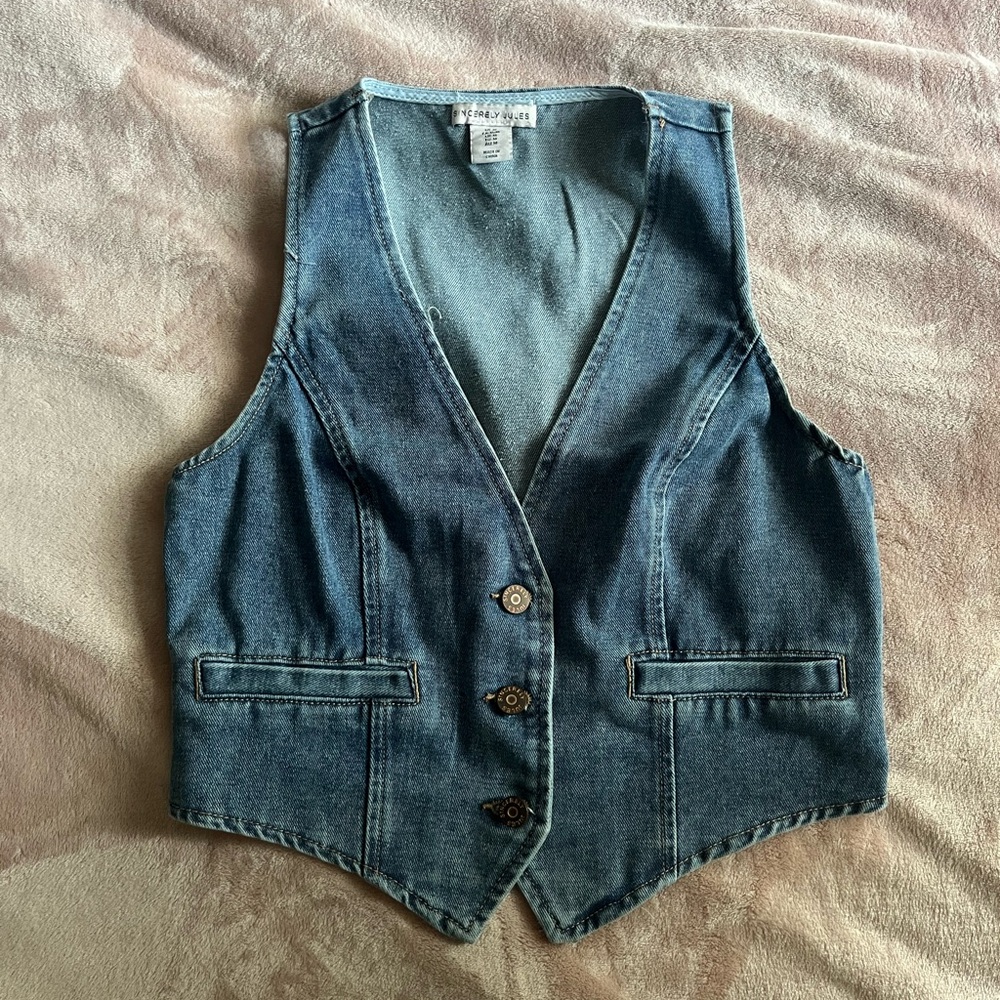 Sincerely Jules Blue Denim Top
